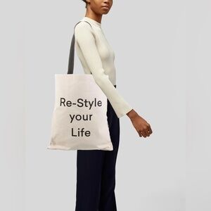 Weekend by Max Mara Restyle Your Life Butterfly Heavy Canvas Tote Bag w/ Pouch L